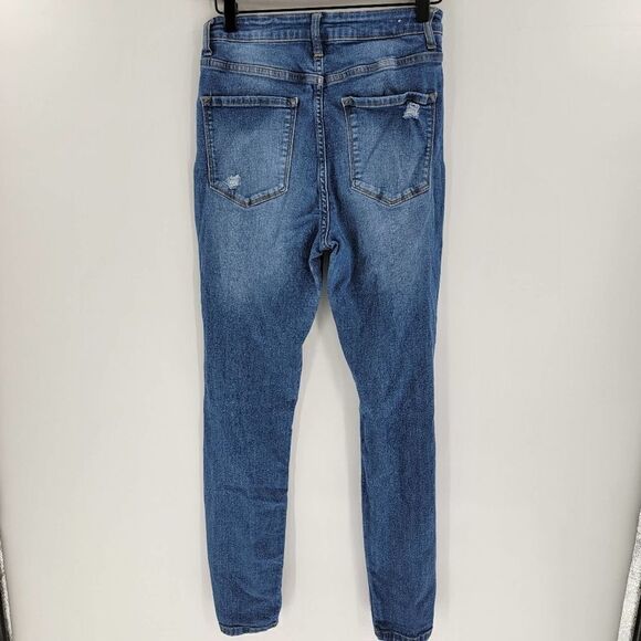 Forever 21 distressed high rise skinny jeans 27 - Picture 2 of 3